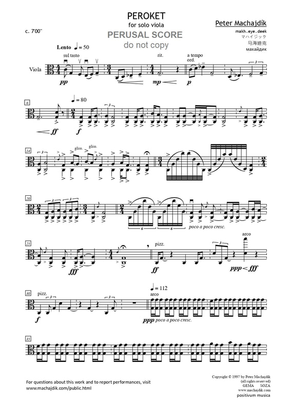 Solo viola sheet music